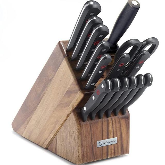 Wüsthof Gourmet Knife Block Set, 16-Piece, Acacia (1095071607)