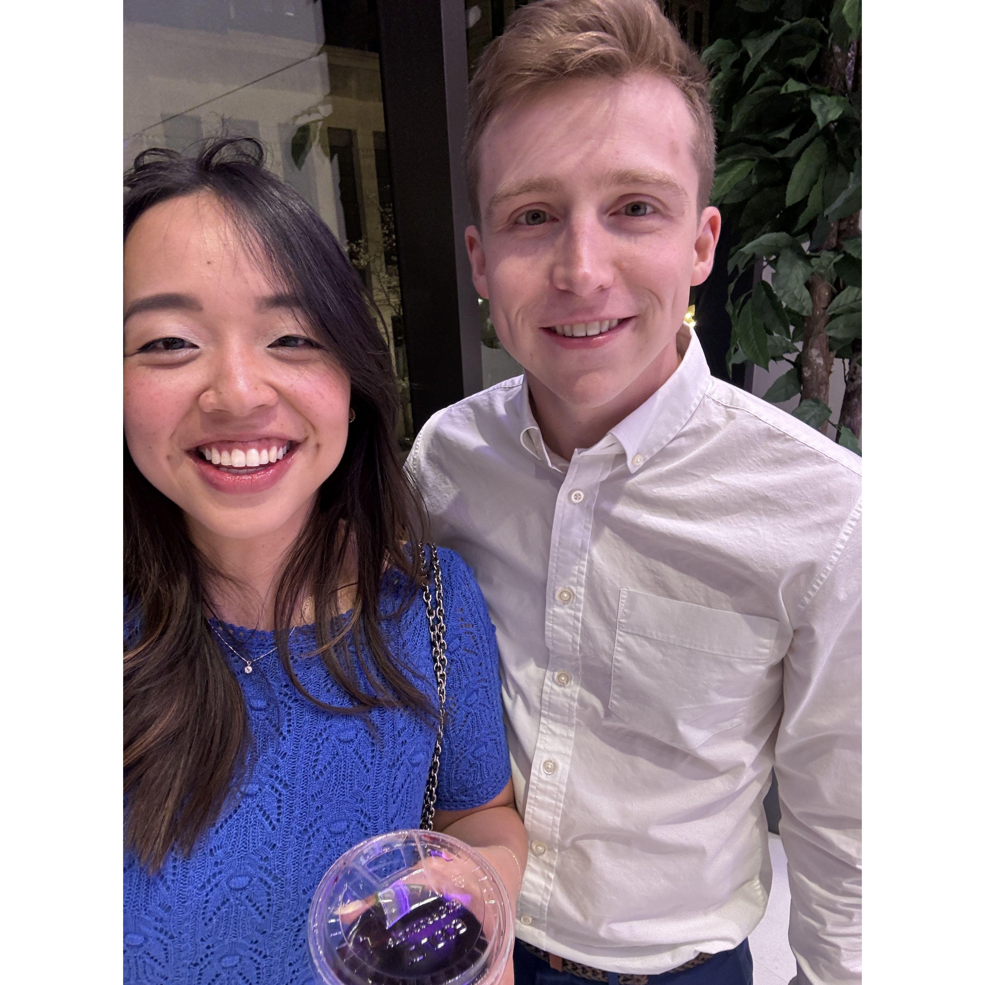 Our first photo together – Alex's first time at the Milwaukee Symphony Orchestra!