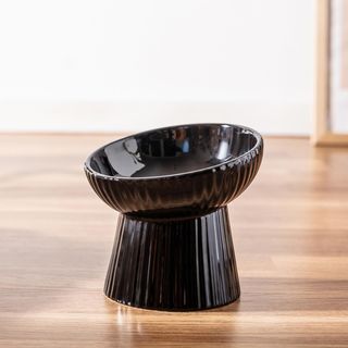Fluted Tilt Cat Dish, Set of 2
