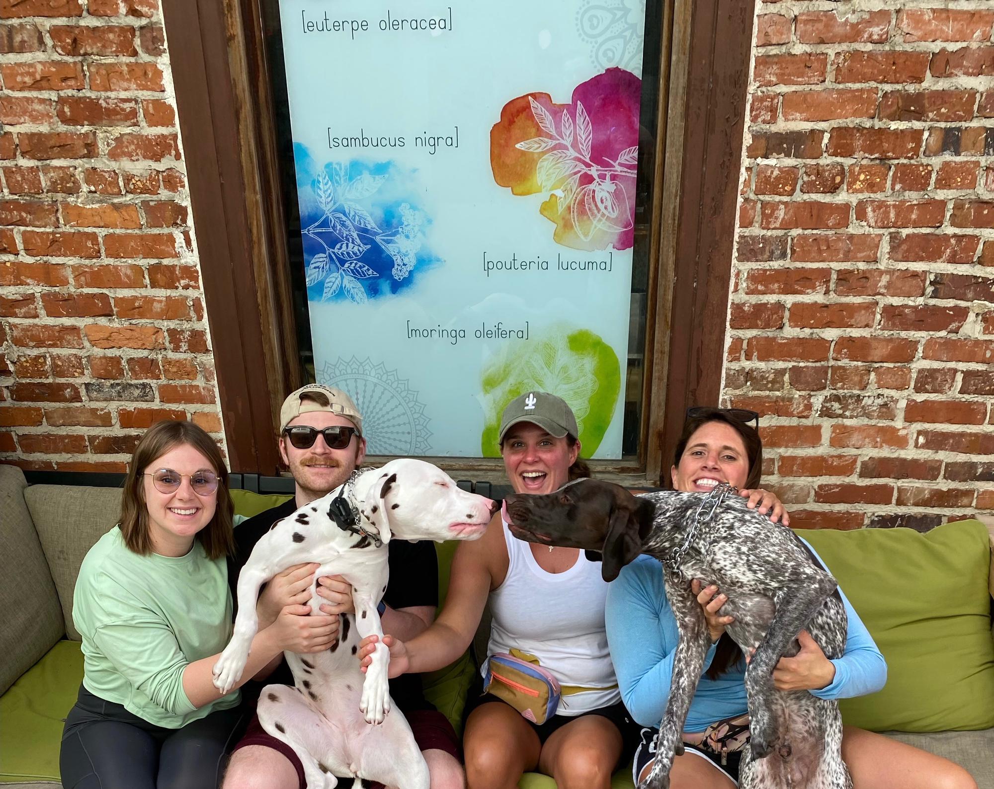 Visiting Charly’s boyfriend (Remington, the GSP)