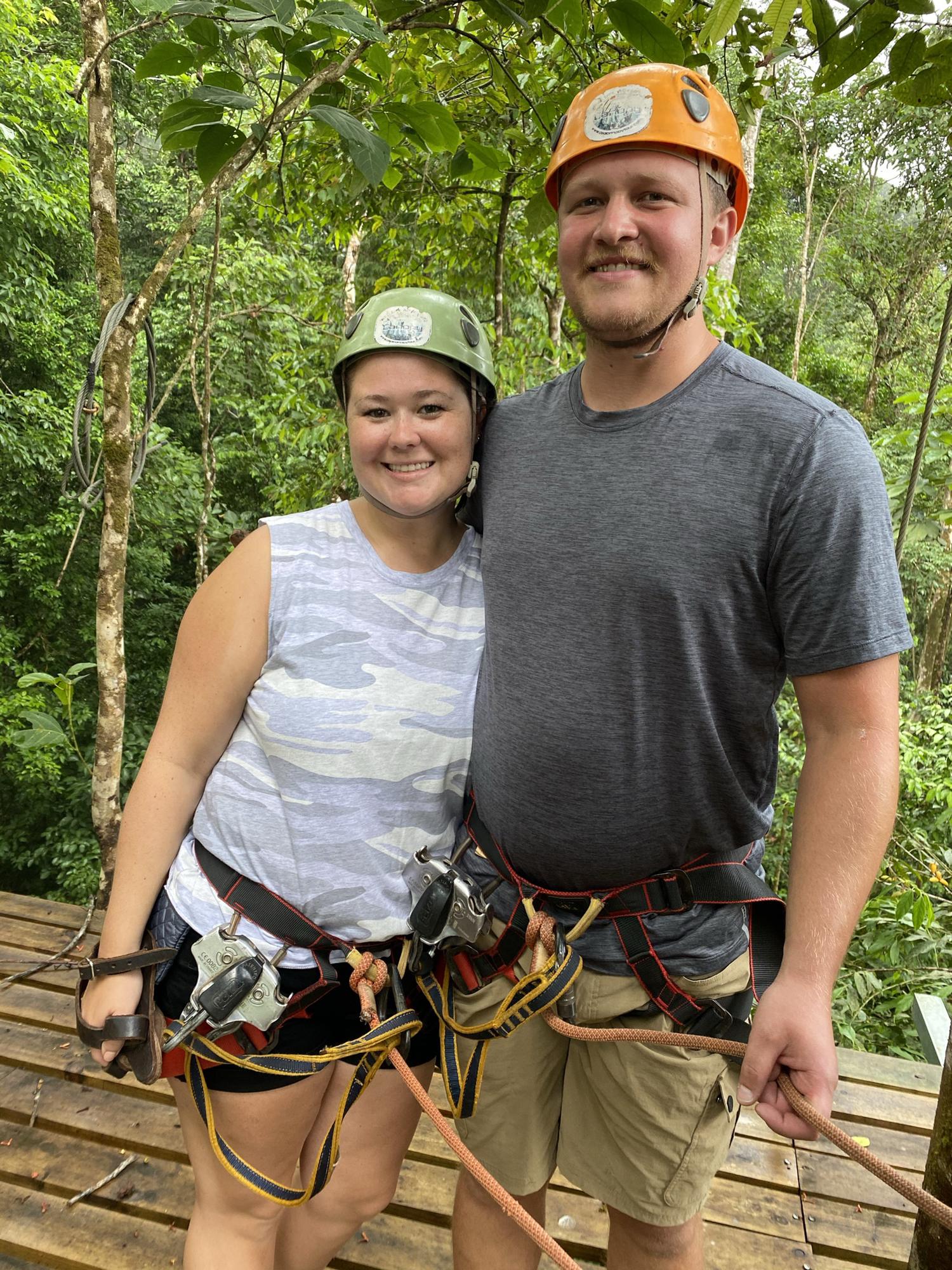 Zip lining in Costa Rica