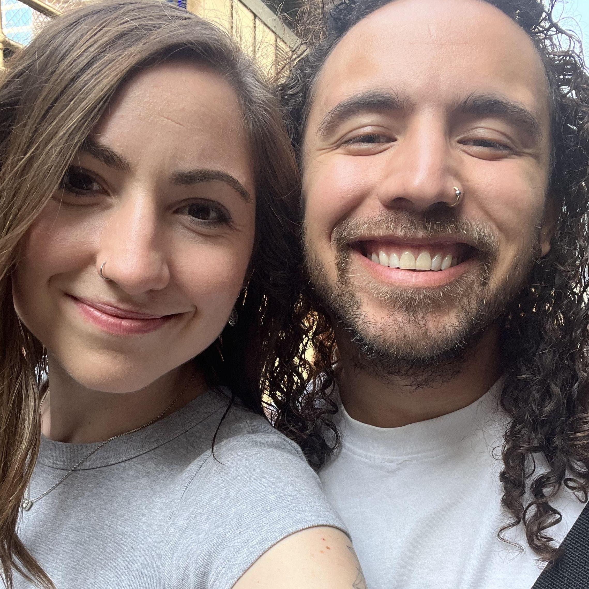 One month into our relationship, and we were on a team retreat in Washington with the music collective we met in.