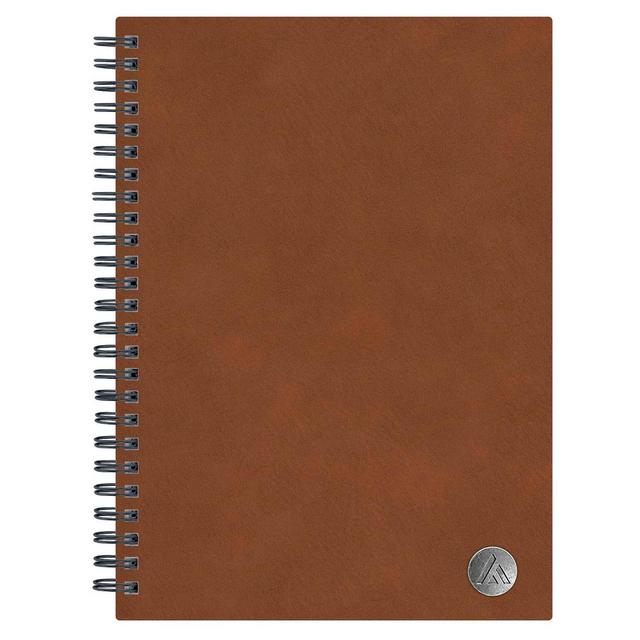 Lined Journal Safety Wirebound Non-Dated 5.75"x8.5" Tan - Blue Sky