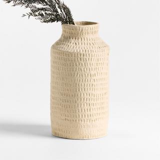 Oaxaca Tall Cotton Mache Cylindrical Vase