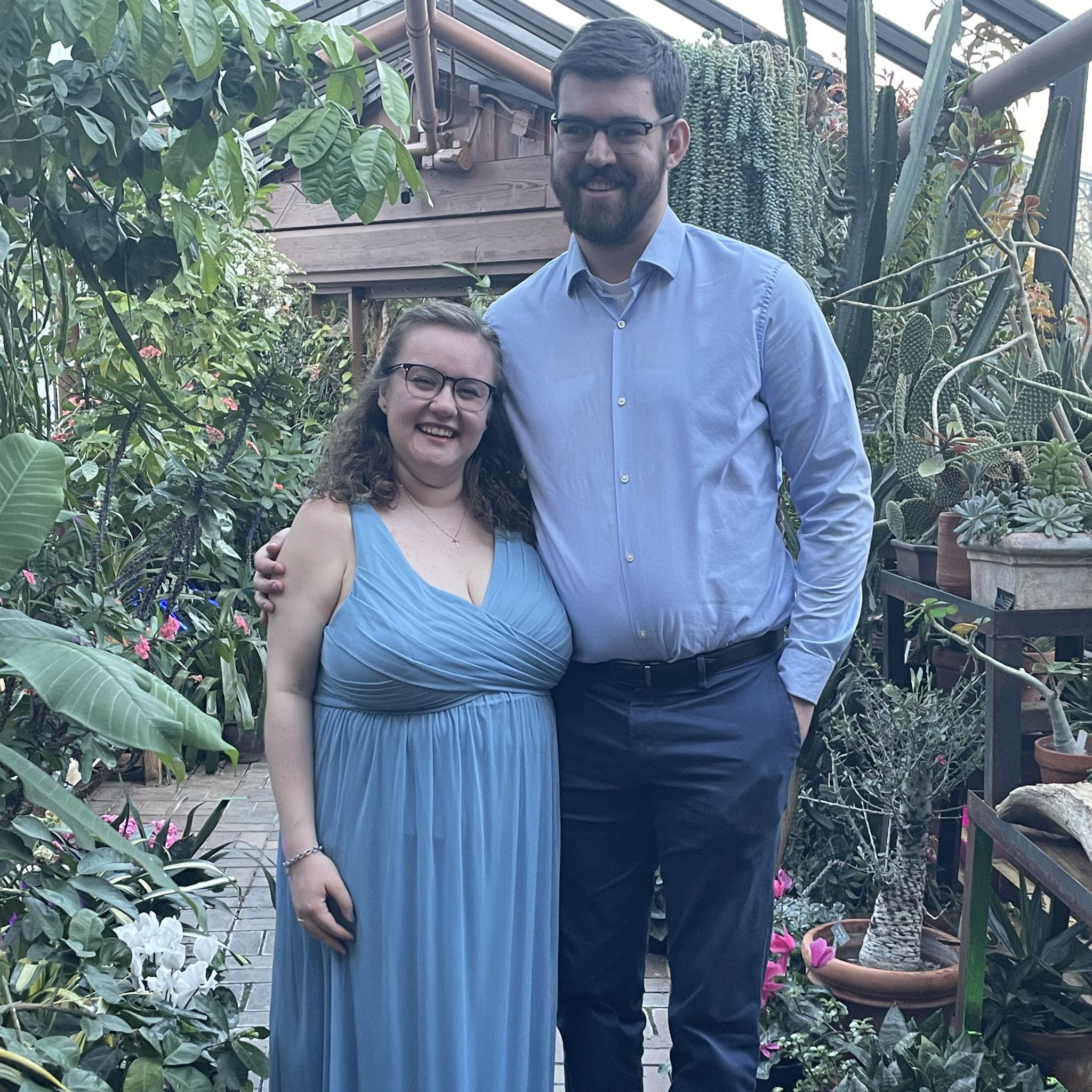 The first wedding we attended together - Tom and Allison Blissenbach. We got to recreate this photo when we got engaged, and we're excited to take it again in our wedding clothes.