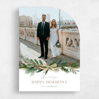 White Half arch Holiday Card - Canmore