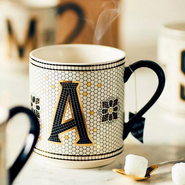 Bistro Tile Margot Monogram Mug