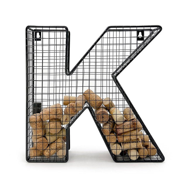 Oeno Wine Cork Holder Metal Display Collector Full Alphabet Display Letters & More (K)