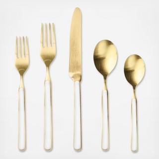 Fantasia Ice Oro 5-Piece Flatware Set, Service for 1