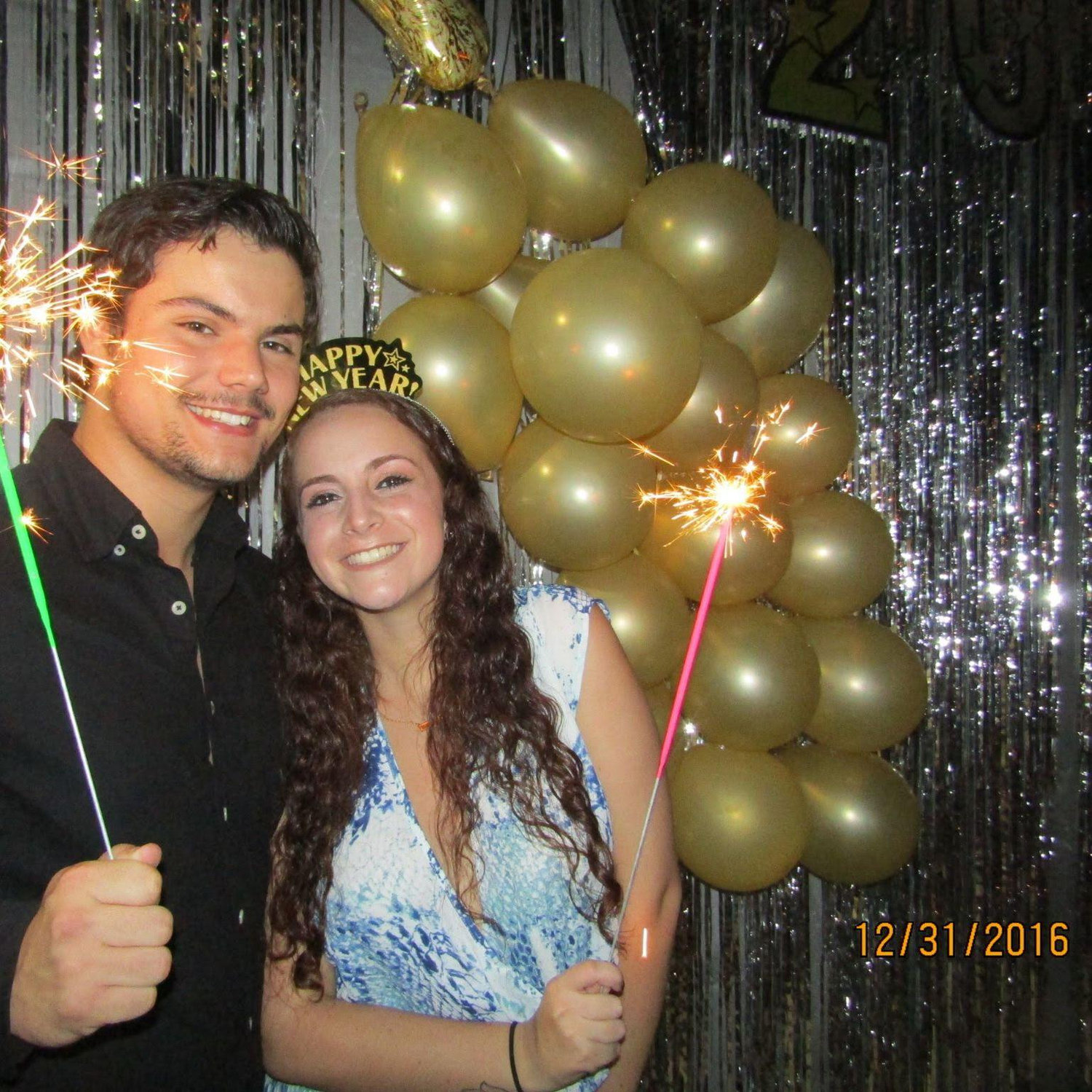 December 2016.
Their first New Year's Eve together