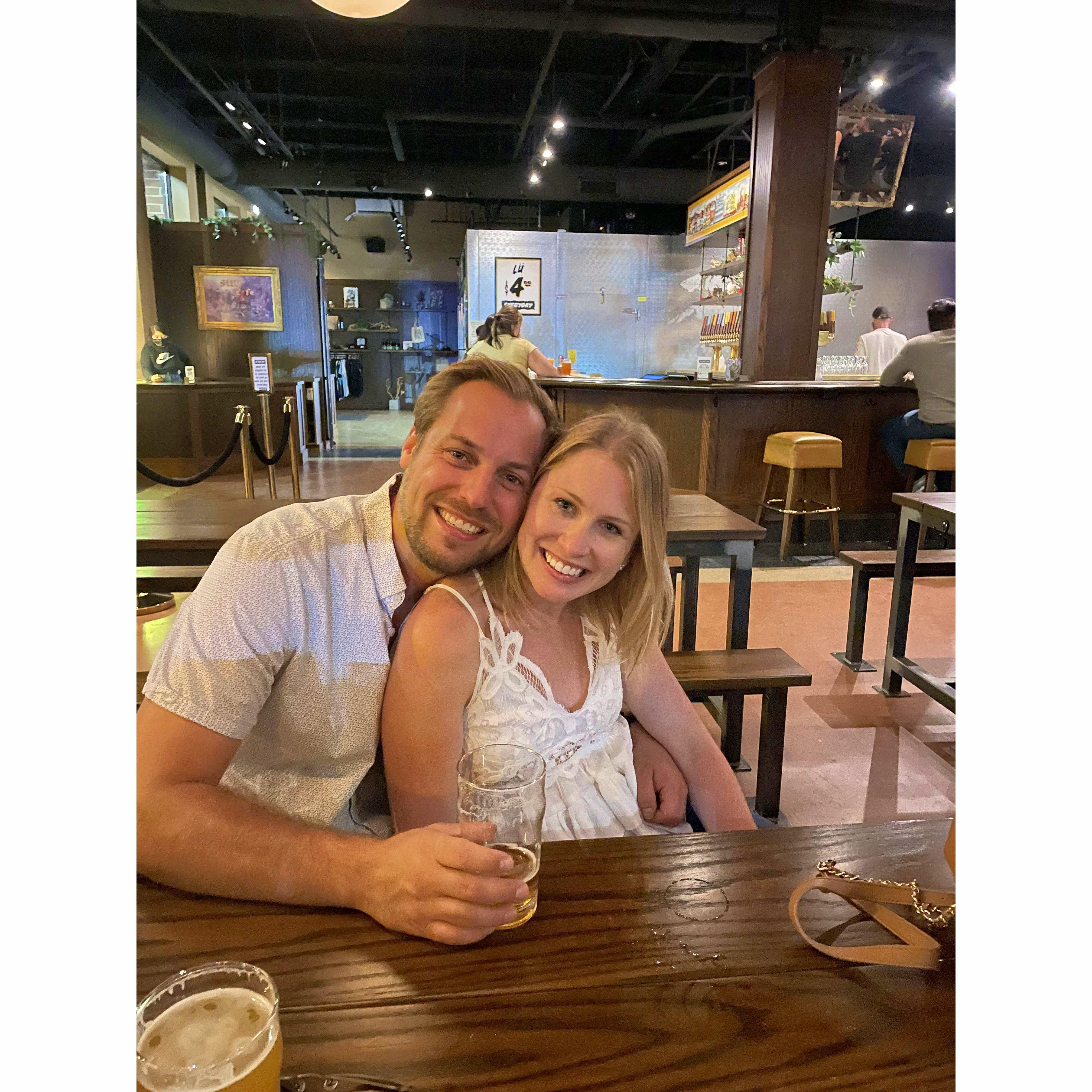 Celebrating Caitlin's birthday one month into dating- September 2021