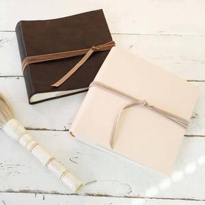 Leather & Velvet Wrap Photo Album - Custom Design by Claire Magnolia