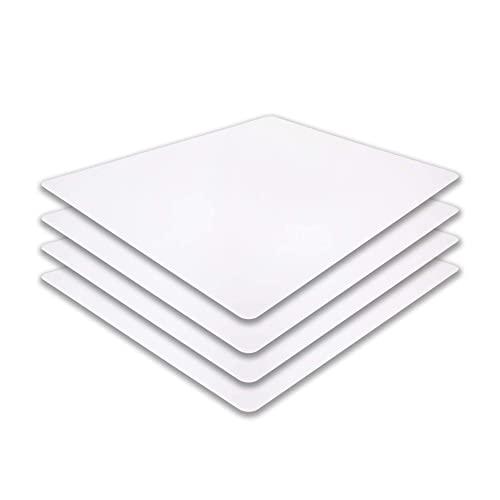 Commercial Grade White Cutting Board Mat NSF - 15 x 12 Inch, 4 Pack