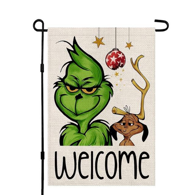 Home Decorative Merry Christmas Double Sided 12×18 Inch Outdoor Garden Flag Rustic Winter Farmhouse Decor for Seasonal Holiday Yard DF003