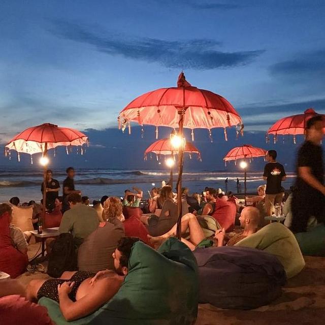 Drinks on the beach in Seminyak