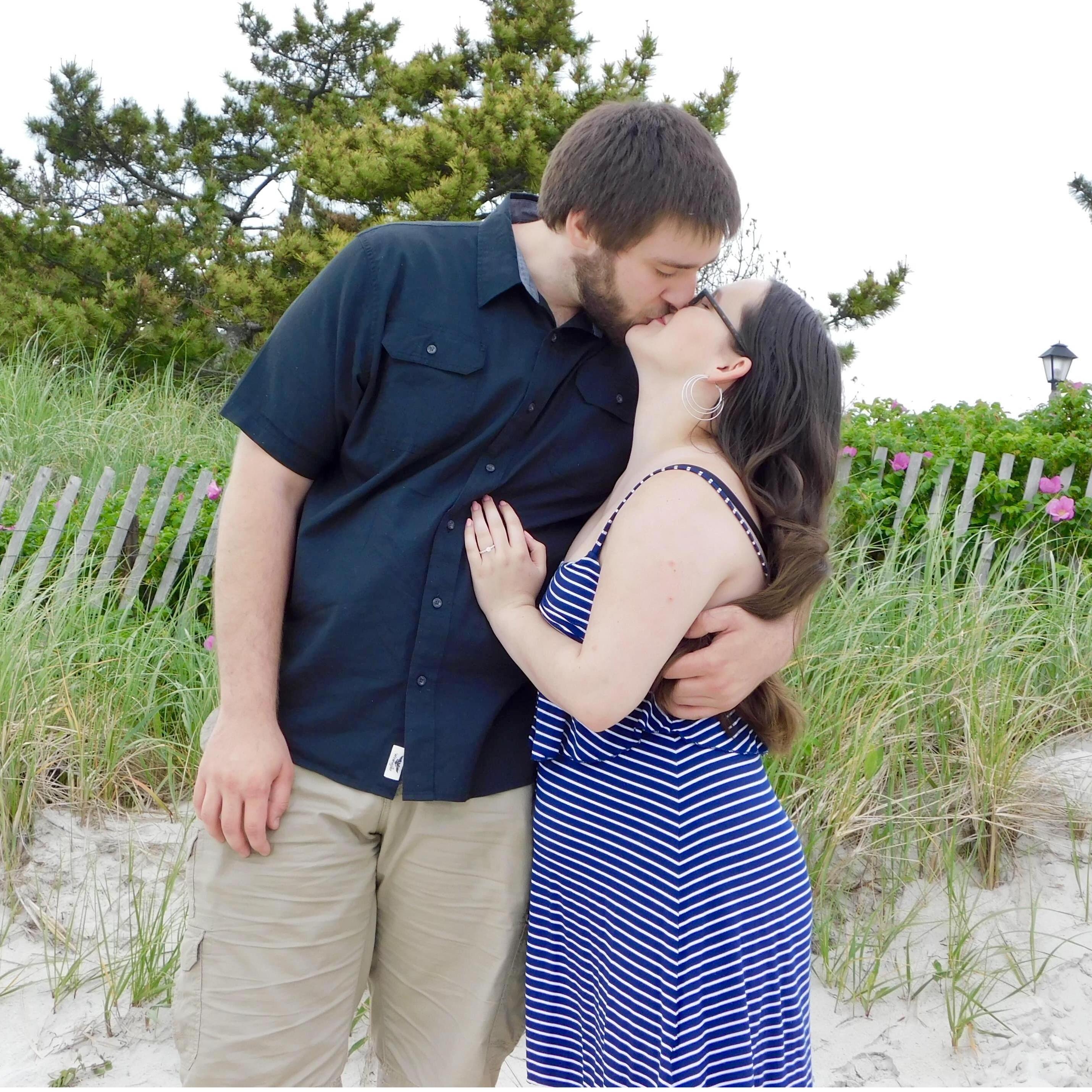 The day we got engaged on the beach