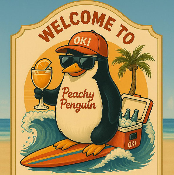 Peachy Penguin backyard fence project
