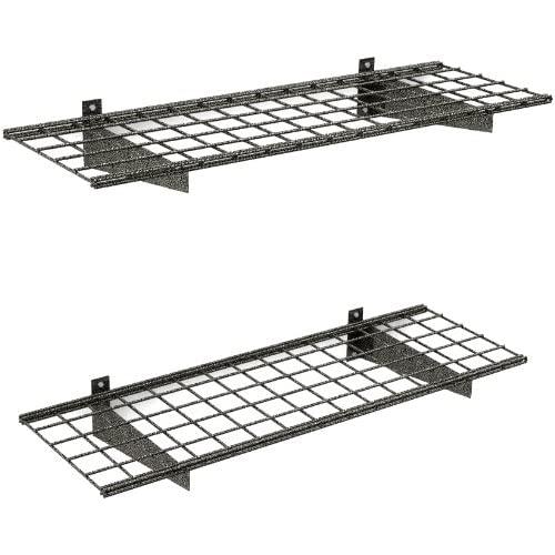 HyLoft 00651 45-Inch by 15-Inch Garage Wall Shelf Storage, Hammertone, 2-Pack
