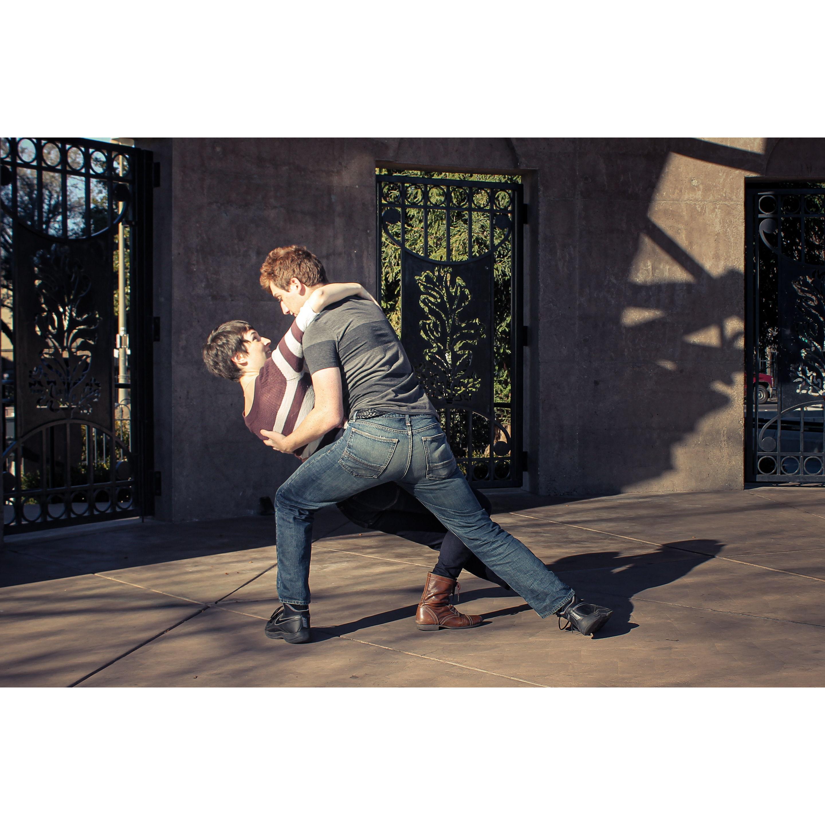 Dancing in downtown Chico 2013.