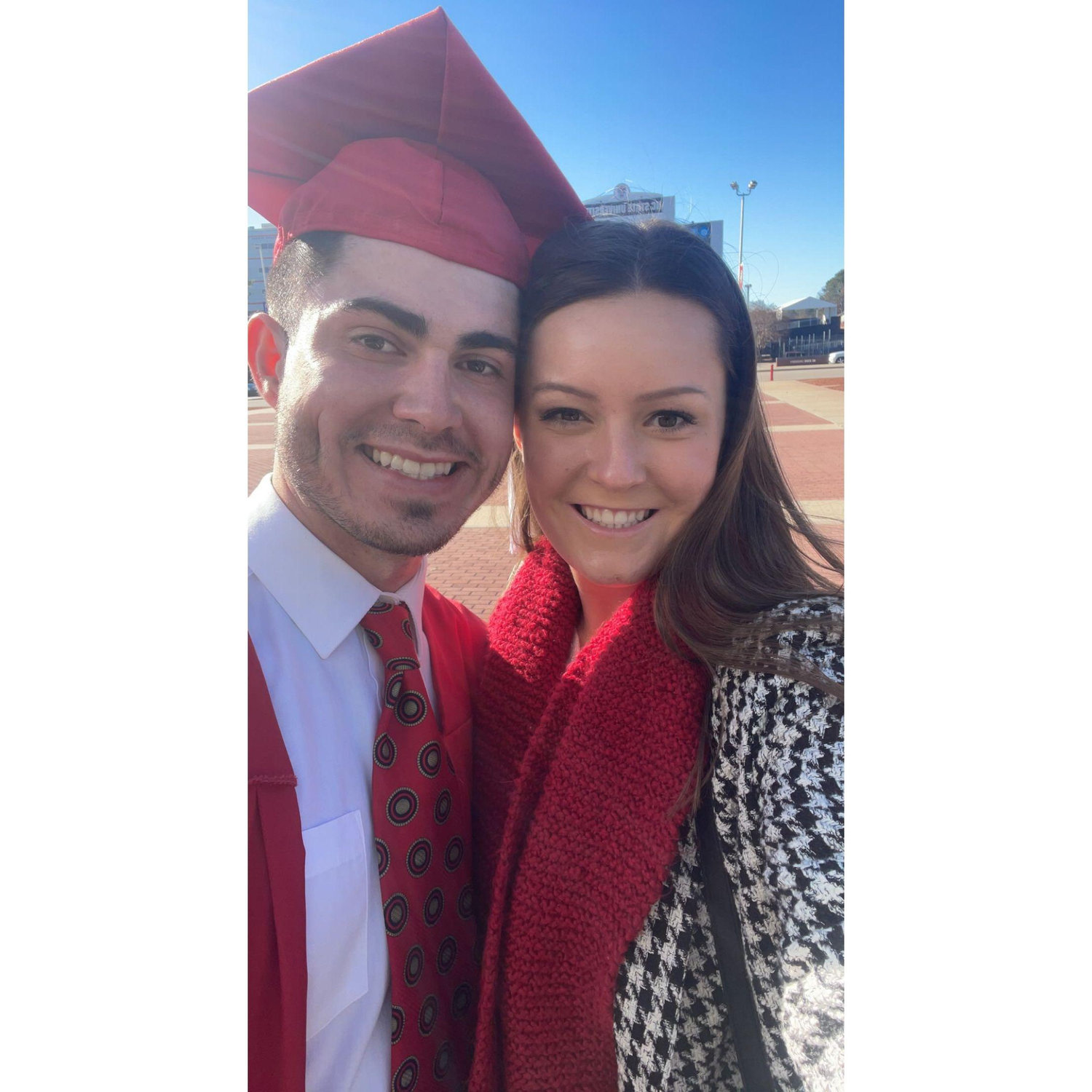 Alex graduating from NC State.