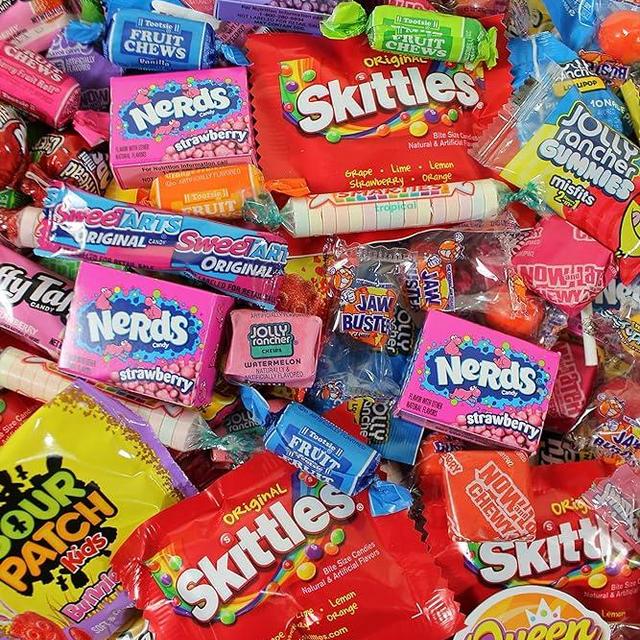 Ultimate Assorted Candy Party Mix - 12 LB Bag - Fun Size Skittles, Sour Patch Candy, Nerds, Jolly Ranchers Lollipops, Fruit Chews, Smarties, & More - Mega Variety Bulk Candy Assortment - Individually Wrapped Candy - Candy Bulk – by Queen Jax