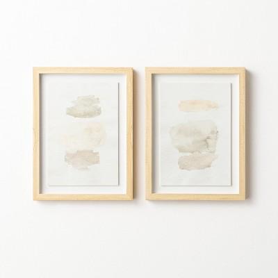 (Set of 2) 12" x 16" Watercolor Abstract Framed Wall Arts - Threshold™ designed with Studio McGee