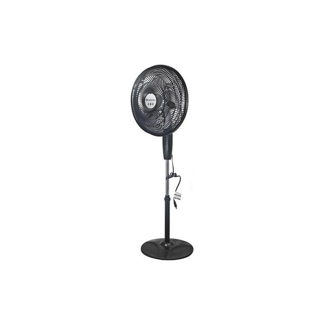 Comfort Zone 18" Power Curve Oscillating Stand Fan Black