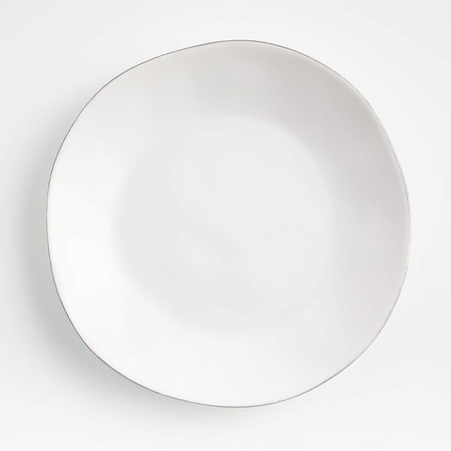 Marin White Stoneware Dinner Plate