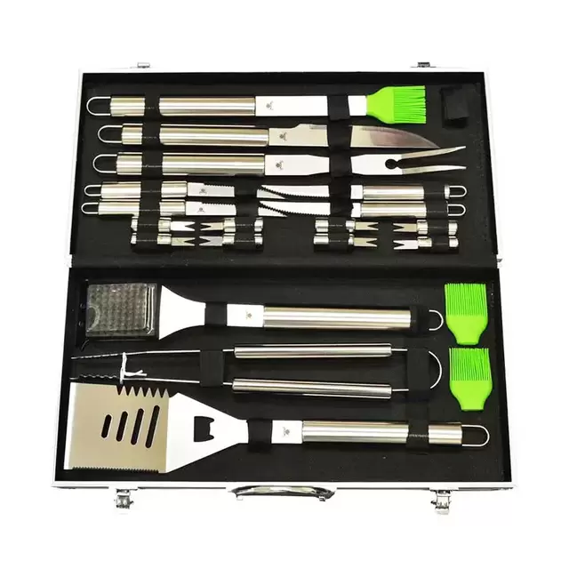 20 Pieces Quality Stainless Steel BBQ Tools Set