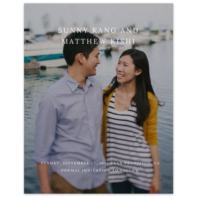 White Rustic Wedding Digital Save the Date - Montecillo Photo