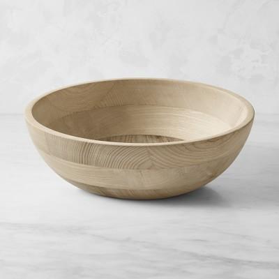 12" Ash Wood Salad Bowls