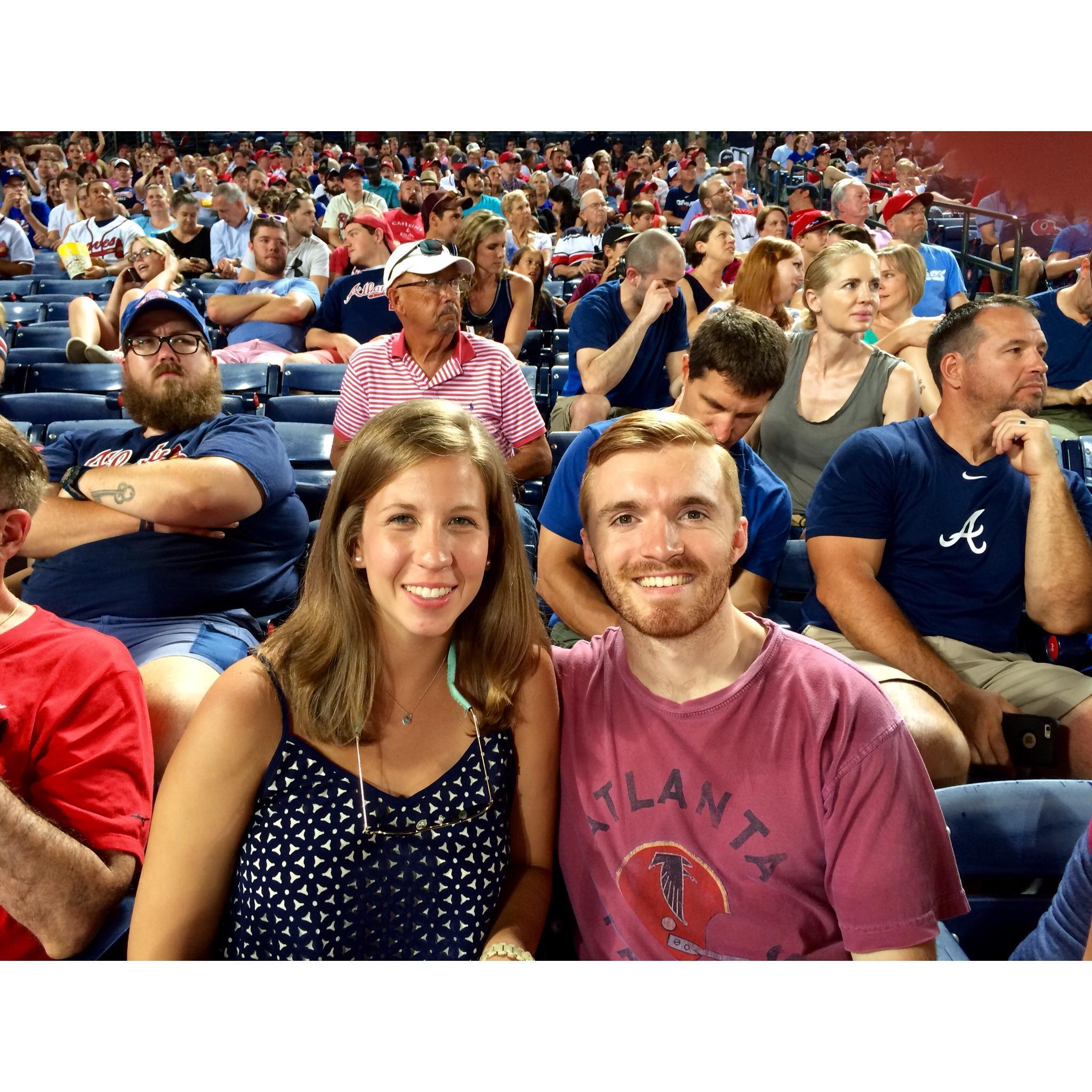 Our first Atlanta Braves game together at Turner Field