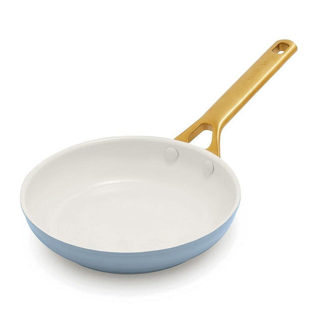 GreenPan Nonstick Reserve Pro 8" Frying Pan, NSF Certified Ceramic, Hard Anodized PFAS-Free Skillet, Stainless Steel Handles, Oven & Dishwasher Safe, Glacier Blue