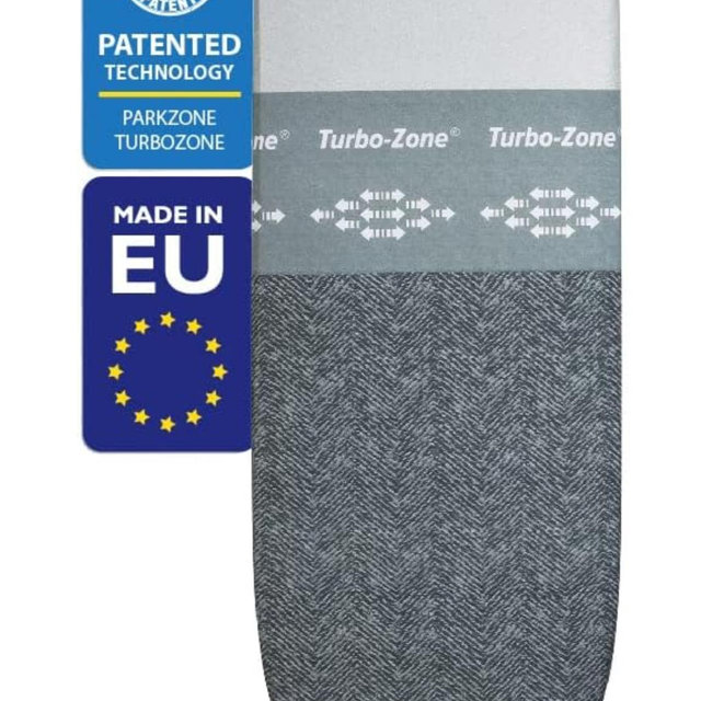 Bartnelli by Rorets Classic Ironing Board with New Patent EZ-Glide Technology, Made in Europe, Premium Iron Board with Iron Rest, 4 Layer Cover, 13x43 Surface, Height Adjustable to 36", 4 Steel Legs