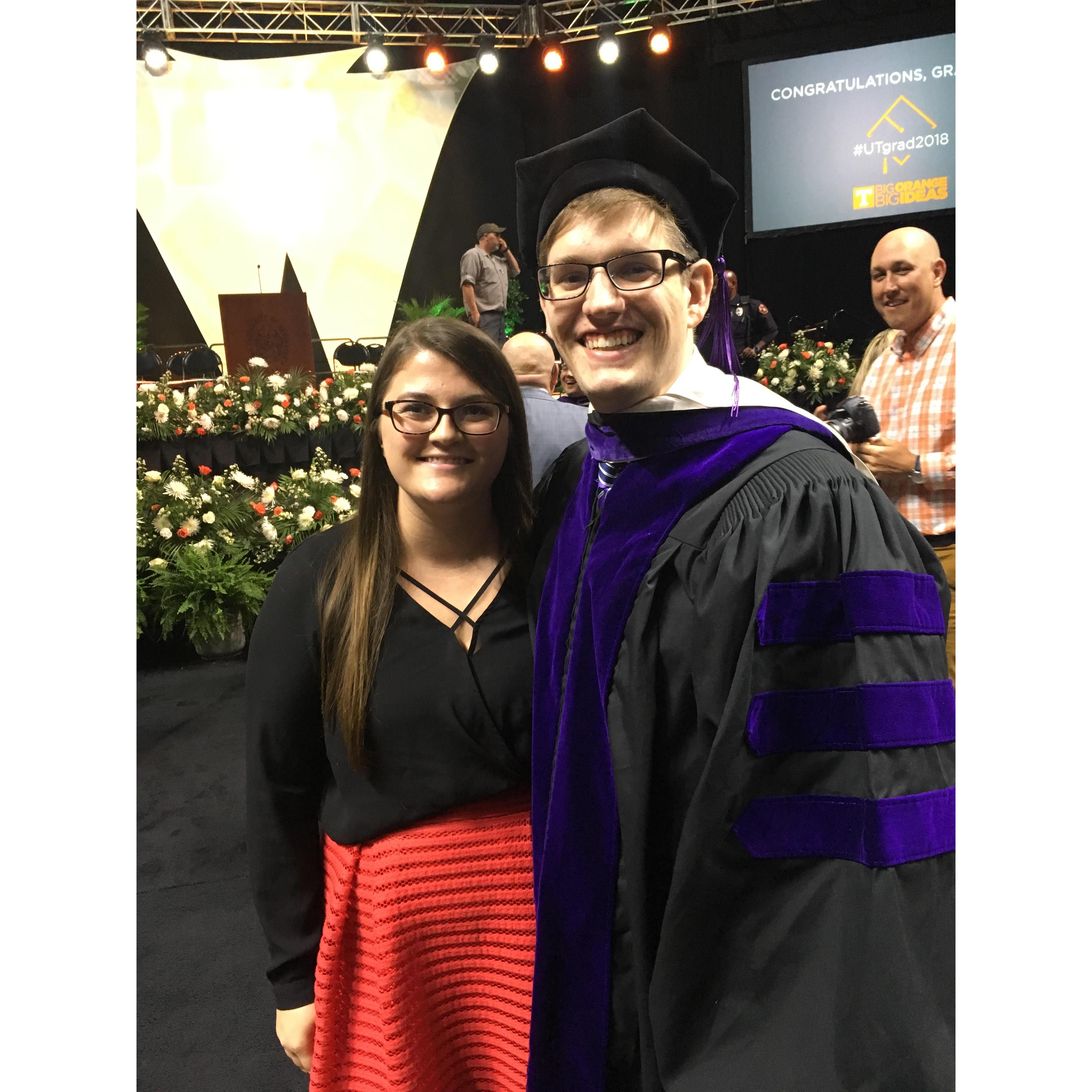Marshall's hooding ceremony