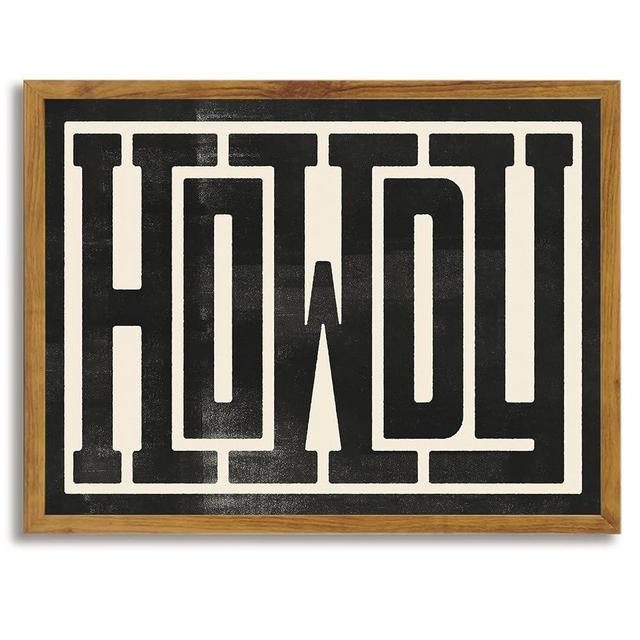 Selitiyer Western Wall Art Modern Wall Decor Howdy Wall Art Southern Home Decor Ranch Wall Decor Howdy Poster for Living Room Bedroom 16x24in Unframed