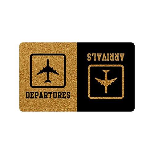 Forever Case DEPARTURES Arrivals Funny Design Indoor/Outdoor Doormat 30(L) X18(W) inch Non-Slip Machine-Washable Home Decor Mat