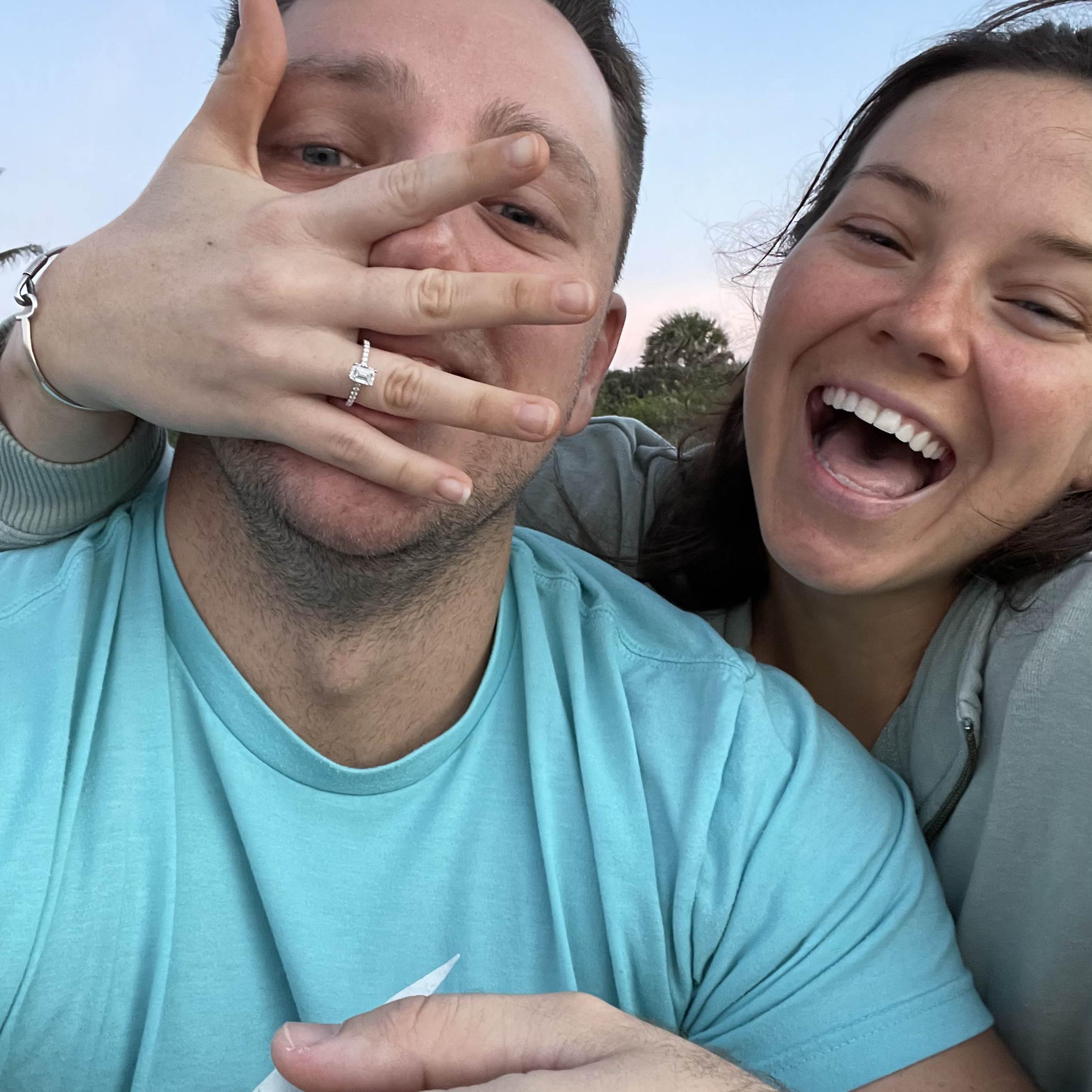 ... David made that text message from 3 years prior come true. 
He asked Lindsay to marry him. Just the two of them, their boys (Arlo & Rylie) and a sunrise on the beach they will never forget.