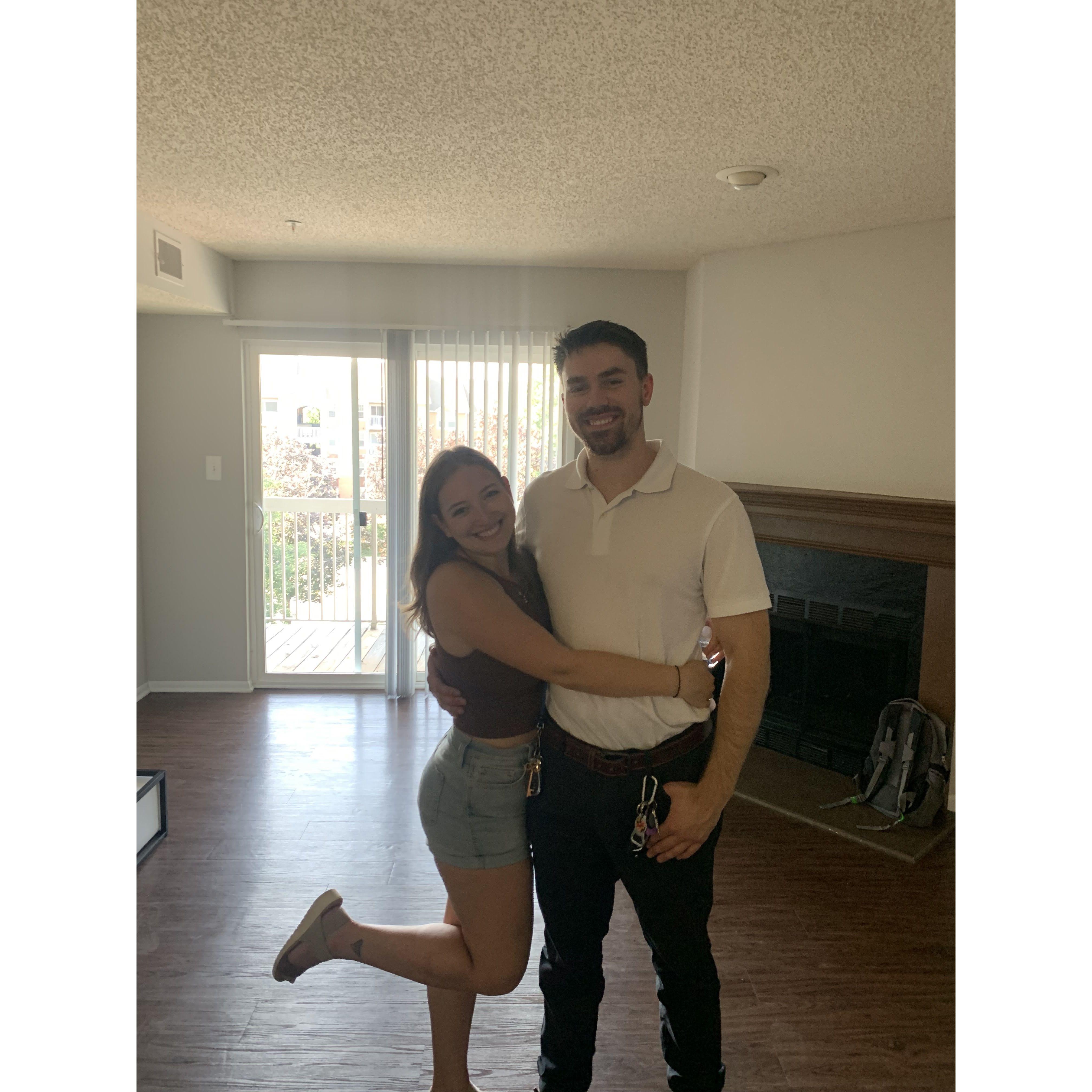 They moved into their first apartment together.