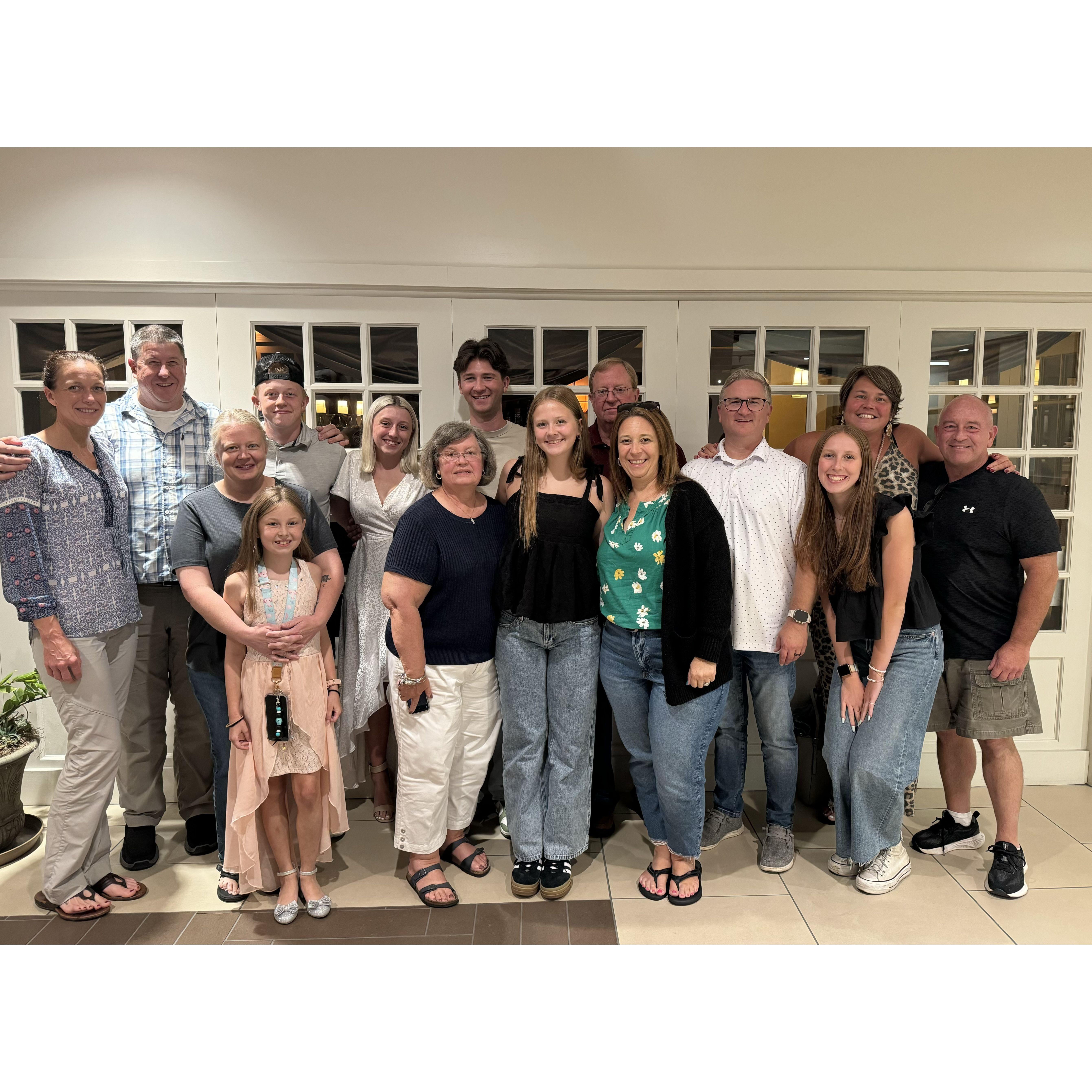 Family celebrating the Engagement
