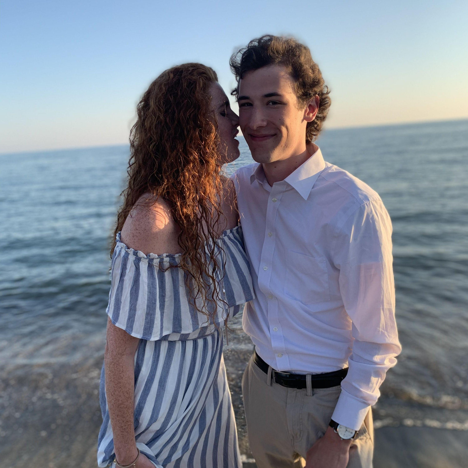 On our last day in Italy, we dressed up and ate a fancy beachside dinner. Unfortunately, Lauren is *not* saying here that the alcohol won't be comped by the program (that would've been good to know).