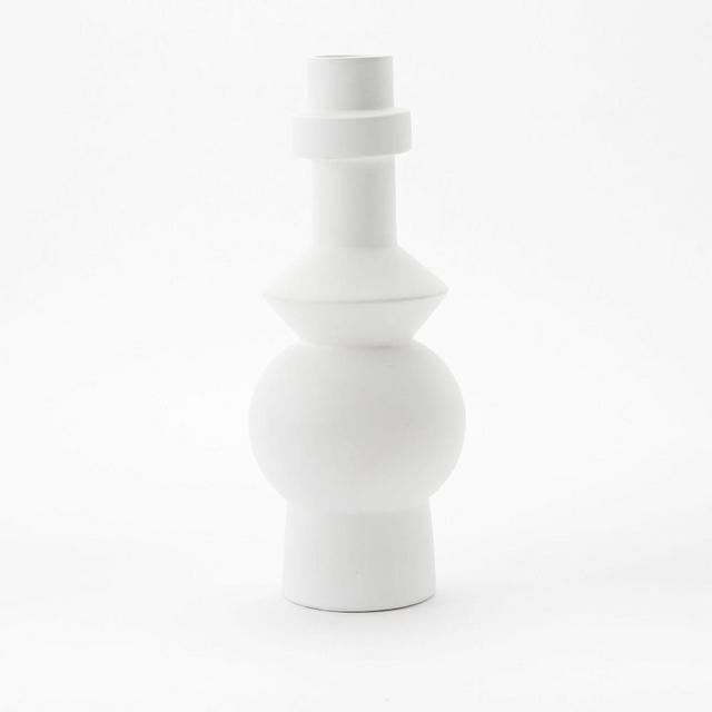 Totem Vase, 16.5", White