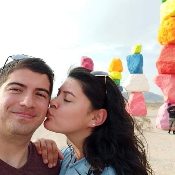 The Seven Magic Mountains on our way to Las Vegas. June2021