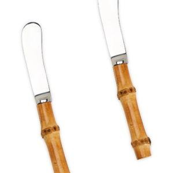 Set of 2 Bamboo Cheese Spreaders