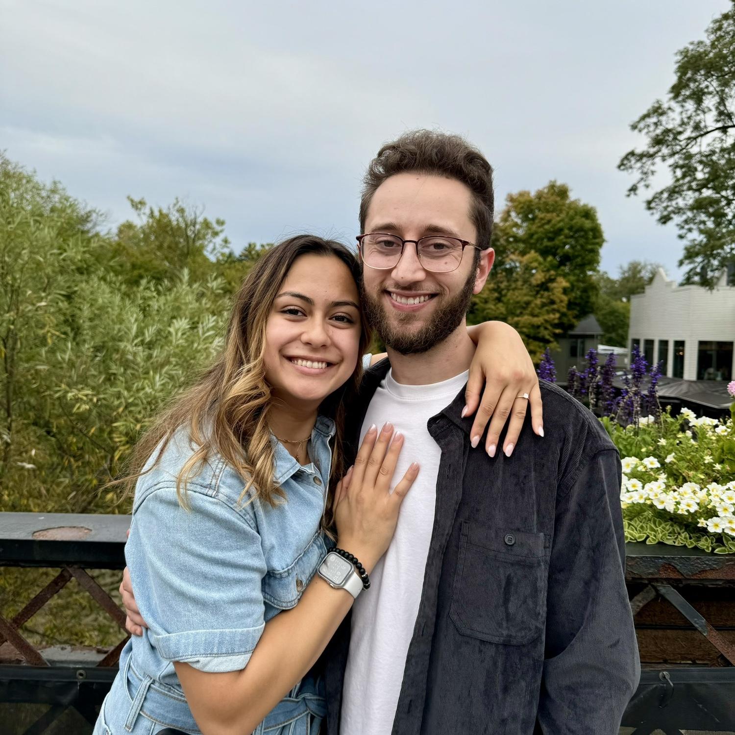 All smiles the day we got engaged!