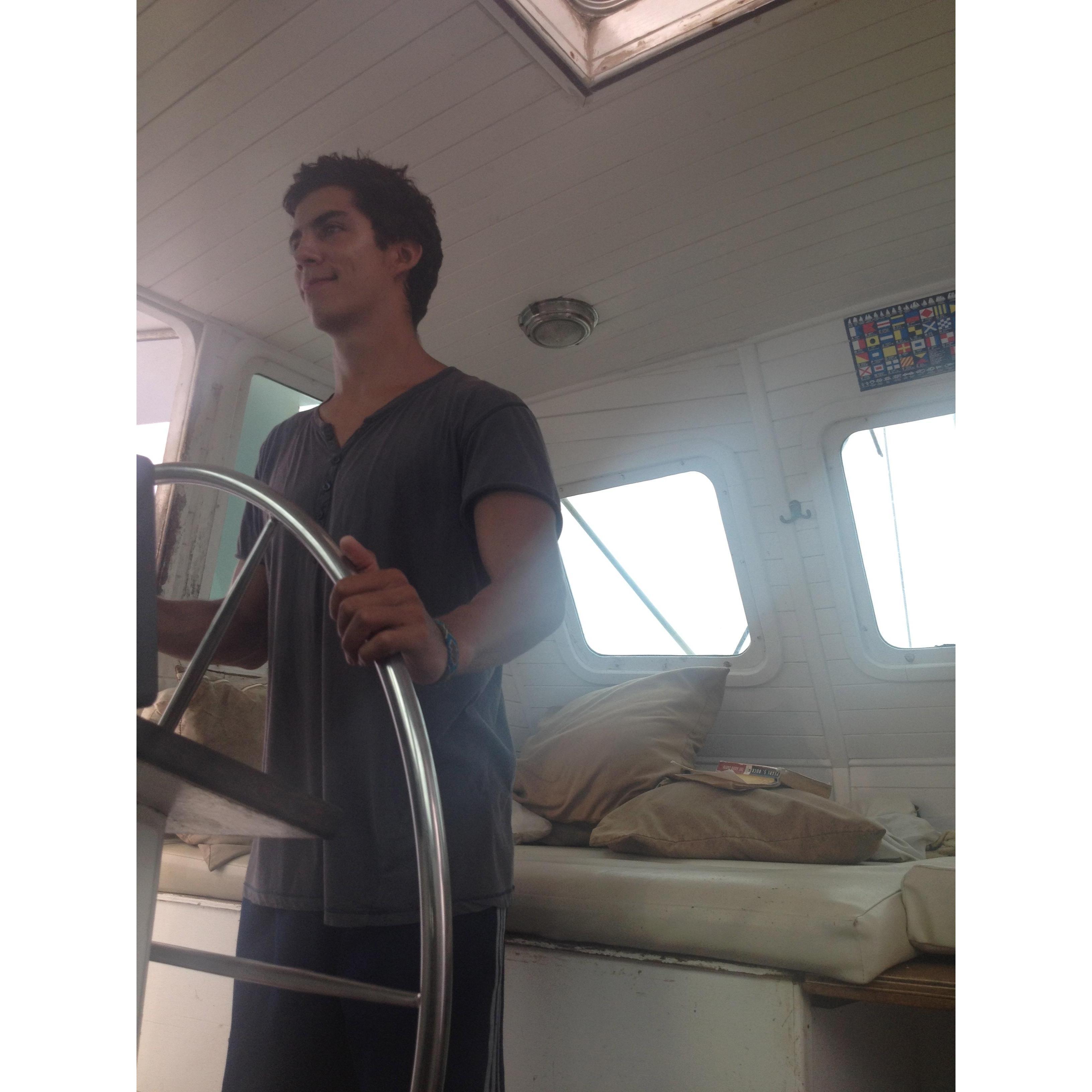 A month after we first met we were living and working onboard sailing between Panama - San Blas - Colombia 2014