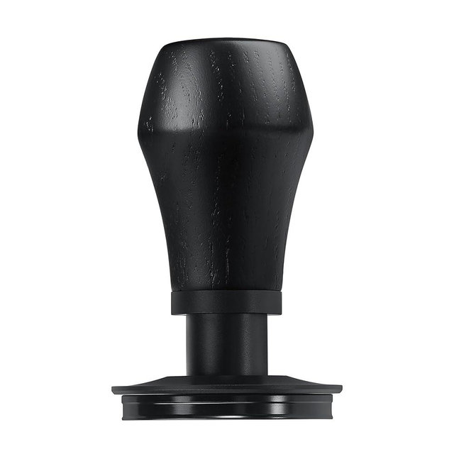 Normcore 53.3mm Espresso Coffee Tamper V4 With Titanium PVD Coating Flat Base, 15lb / 25lb / 30lbs Replacement Springs, Spring Loaded Tamper With Genuine Black Oak Wood Handle