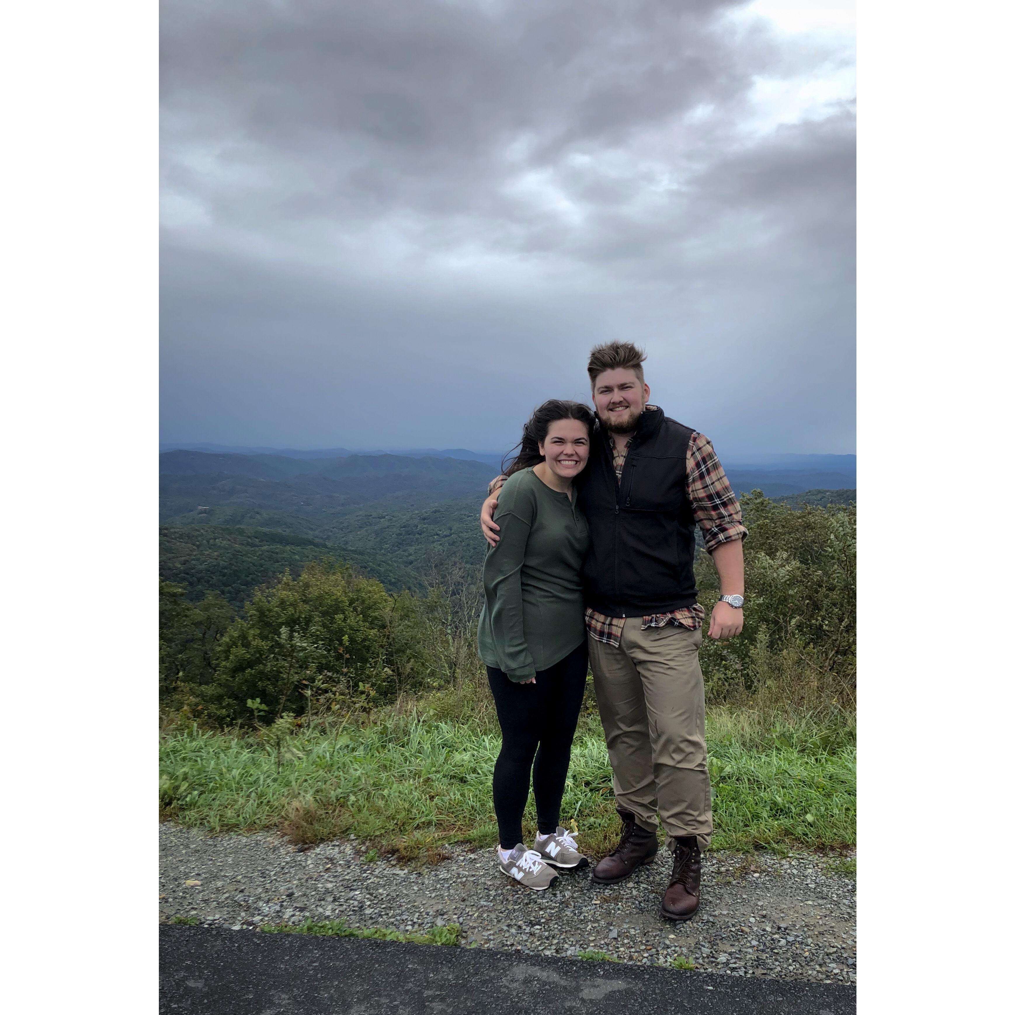 October 2018-Picture on the Blue Ridge Parkway in North Carolina.