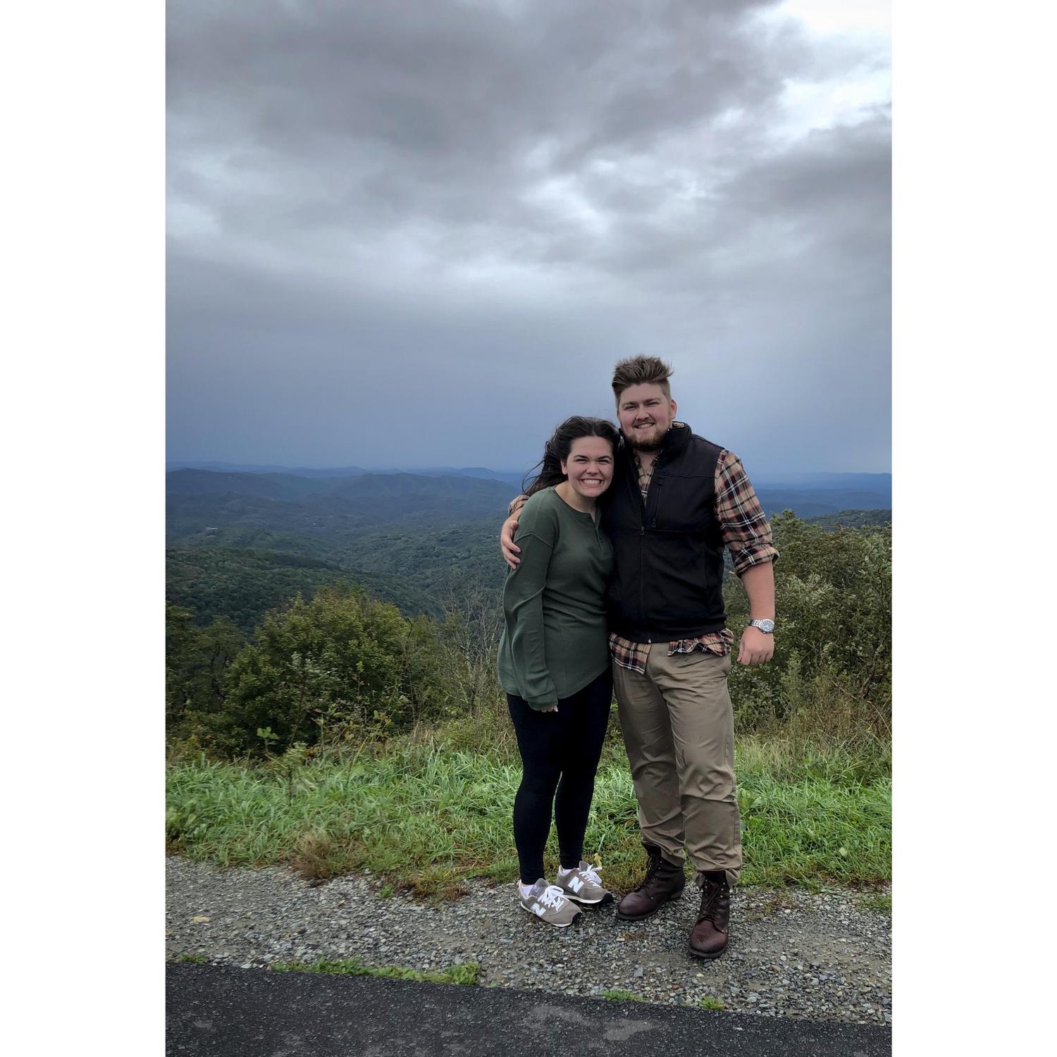 October 2018-Picture on the Blue Ridge Parkway in North Carolina.