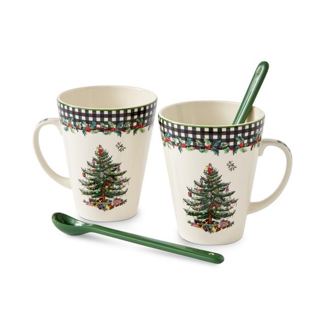 Spode Christmas Tree 2024 Annual 4 Pc. Mug & Spoon Set, Exclusively at Macy’s